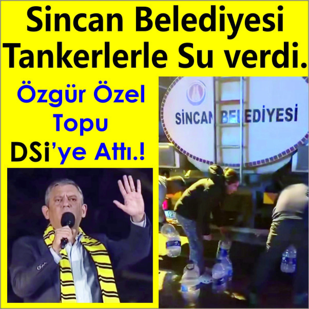 Sincan&rsquo;da "Su Bidonlu" Gece Mesaisi
